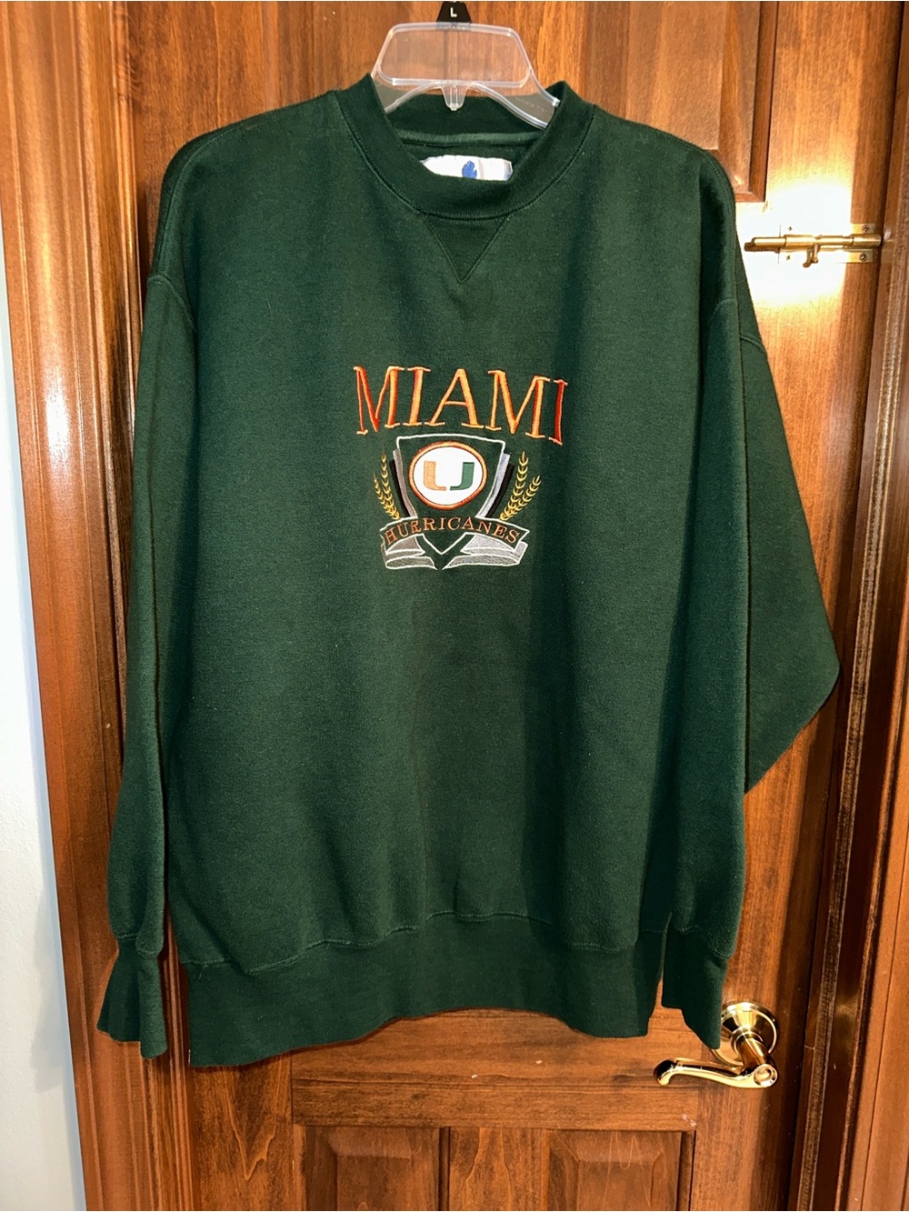 Miami Hurricanes Forest Green Crewneck Sweatshirt